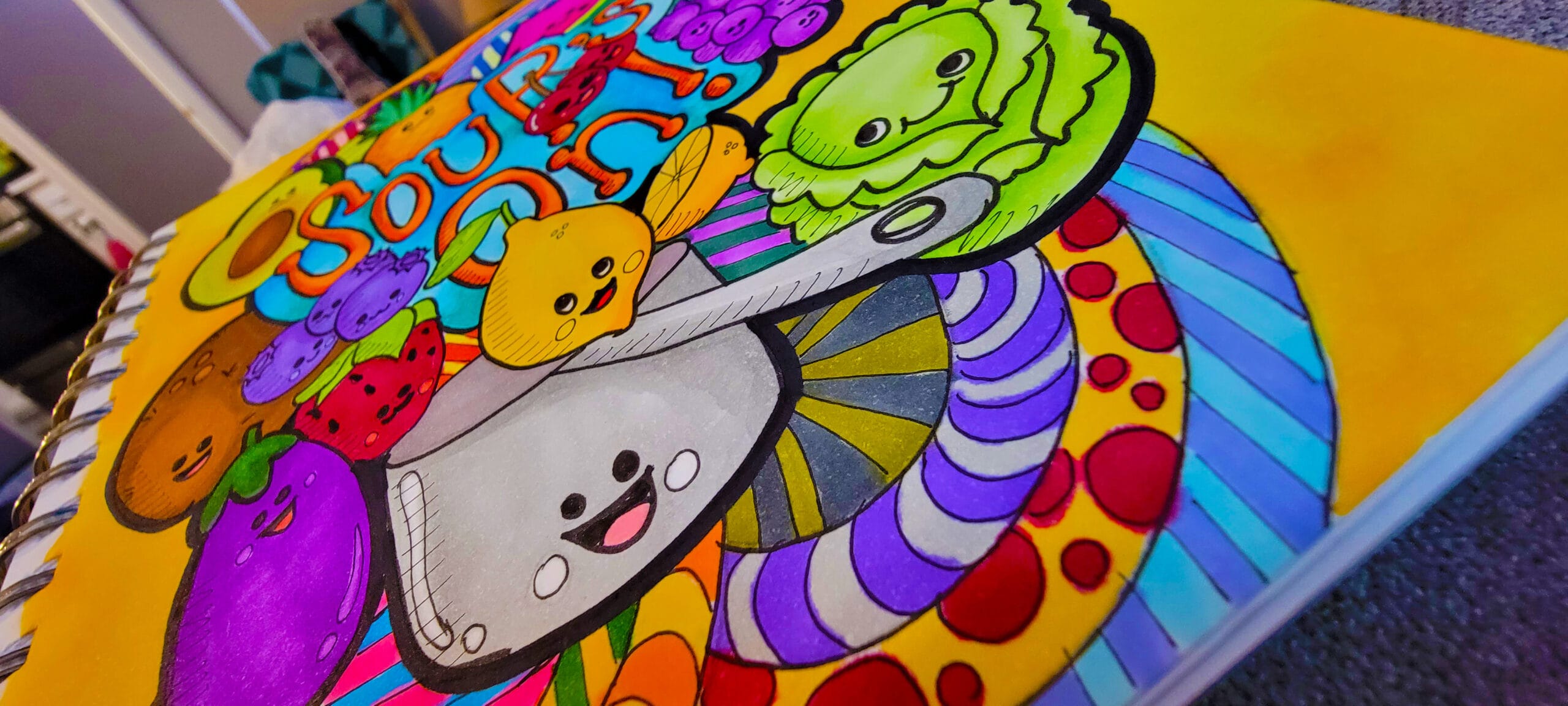 illustrations on notebook