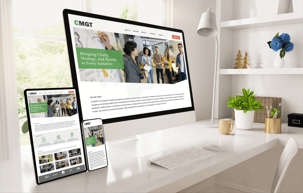 CMGT Site Computer, tablet and phone Mock Up